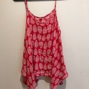 Bali flowy tank in red size medium